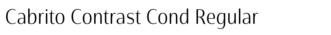 Cabrito Contrast Cond Regular